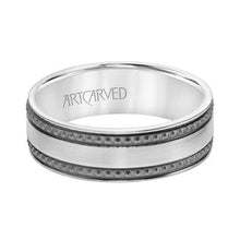Flat Round Edge Carved Wedding Band