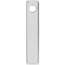 Sterling Silver Engravable Four-Sided Bar Pendant 87619:140:P