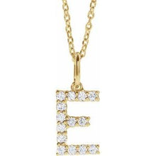 14K Yellow 1/5 CTW Lab-Grown Diamond Initial E 16-18