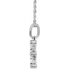 14K White 1/5 CTW Lab-Grown Diamond Initial E 16-18