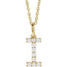 14K Yellow 1/6 CTW Lab-Grown Diamond Initial I 16-18