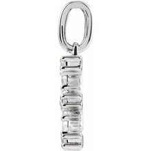 14K White 1/5 CTW Lab-Grown Diamond Initial E Pendant 688970:LG625:P