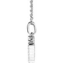 14K White 1/5 CTW Lab-Grown Diamond Initial V 16-18