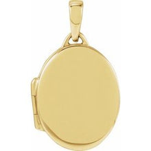 14K Yellow Engravable Oval Locket 57868:100:P