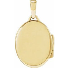 14K Yellow Engravable Oval Locket 57868:100:P