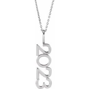 Sterling Silver 2023 Year 16-18" Necklace 87773:132:P