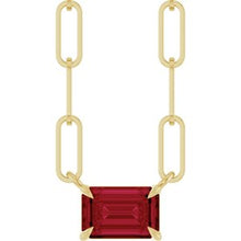 14K Yellow 6x4 mm Lab-Grown Ruby Solitaire 18