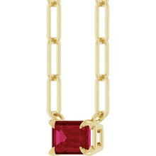 14K Yellow 6x4 mm Lab-Grown Ruby Solitaire 18