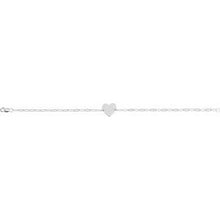 14K White Engravable Heart 7