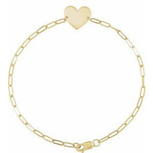 14K Yellow Engravable Heart 7