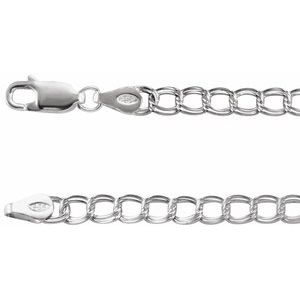 Sterling Silver 4 mm Curb 7" Chain CH330:166085:P