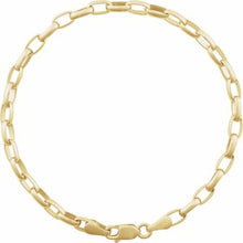 14K Yellow 3.9 mm Puffed Oval Cable 7