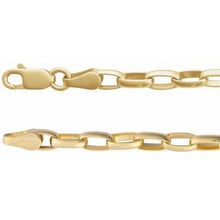 18K Yellow Gold-Plated Sterling Silver 3.9 mm Puffed Oval Cable 7