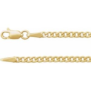 14K Yellow 2.35 mm Curb 24" Chain CH1237:103:P