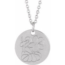 Sterling Silver Violet February Birth Flower 16-18