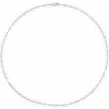 14K White 3.2 mm Heart Cable 7