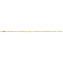 14K Yellow Adjustable Figaro Adjustable Identification 6-7