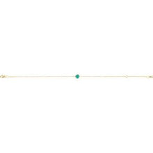 14K Yellow Natural Emerald  6 1/2-7-1/2