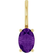 14K Yellow 6x4 mm Natural Amethyst Charm/Pendant 88601:237:P