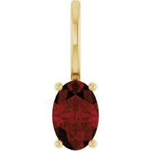 14K Yellow 6x4 mm Natural Mozambique Garnet Charm/Pendant 88601:240:P