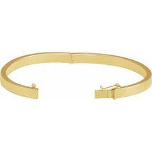 14K Yellow Engravable 5 mm Tube Hinged Bangle 7
