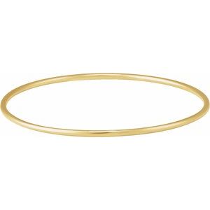 14K Yellow 2 mm Bangle 7 3/4" Bracelet BRC942:115:P