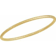 14K Yellow 3 mm Twisted Bangle 7 1/2
