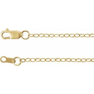 14K Yellow Gold-Filled 1.8 mm Flat Cable 16" Chain CH1241:110:P