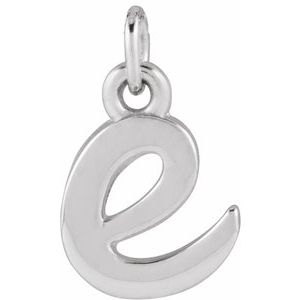 Sterling Silver Petite Initial E Pendant 88516:257:P