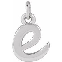 Sterling Silver Petite Initial E Pendant 88516:257:P