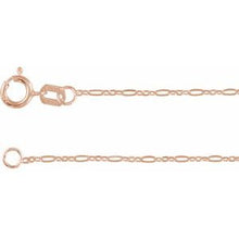 14K Rose 1.25 mm Figaro 18