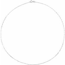 14K White 1.25 mm Figaro 18