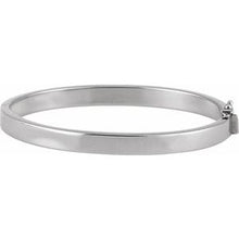 Sterling Silver Engravable 6 mm Tube Hinged Bangle 7