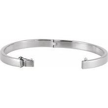 Sterling Silver Engravable 6 mm Tube Hinged Bangle 7