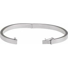 Sterling Silver Engravable 5 mm Tube Hinged Bangle 7