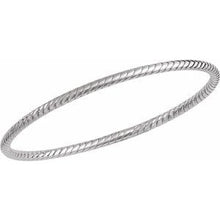 Sterling Silver 3 mm Twisted Bangle 7 1/2