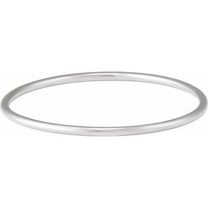 Sterling Silver 3 mm Bangle 7 1/2" Bracelet BRC942:108:P
