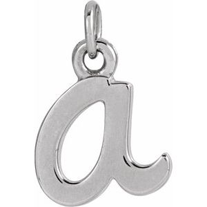 Sterling Silver Petite Initial A Pendant 88516:185:P