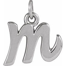 14K White Petite Initial M Pendant 88516:170:P