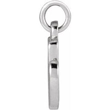 14K White Petite Initial M Pendant 88516:170:P