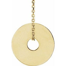 14K Yellow 15 mm Engravable Washer 16-18