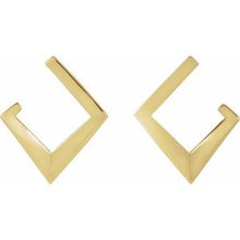 14K Yellow Geometric Front-Back Hoop Earrings 88586:113:P