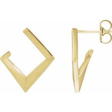 14K Yellow Geometric Front-Back Hoop Earrings 88586:113:P