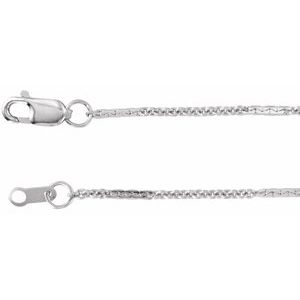 Sterling Silver 1.1 mm Dapped Cable 16" Chain CH1242:109:P
