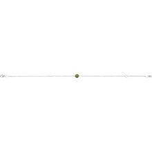 14K White Natural Peridot  6 1/2-7-1/2