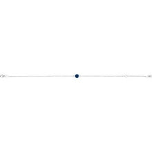 14K White Natural Blue Sapphire  6 1/2-7-1/2