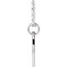 Sterling Silver Script Initial V 16-18