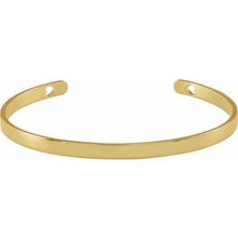 14K Yellow Engravable Heart Pierced Cuff 7