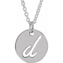 Sterling Silver Script Initial D 16-18