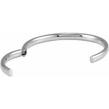 14K White 5 mm Hinged Cuff 7